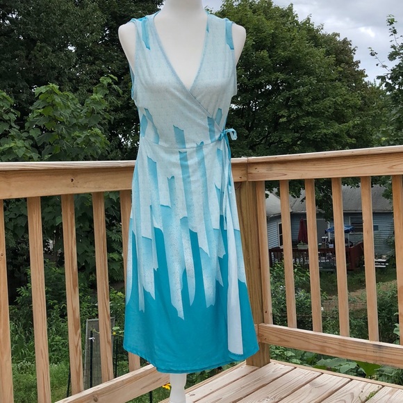 R&B Collection turquoise wrap dress - Picture 1 of 5